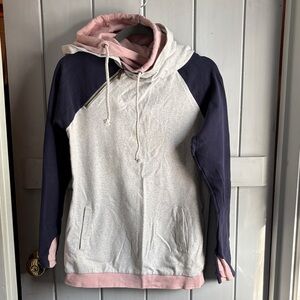 AMPERSAND AVE Soft Gray Double Hood Sweatshirt